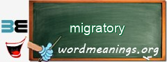 WordMeaning blackboard for migratory